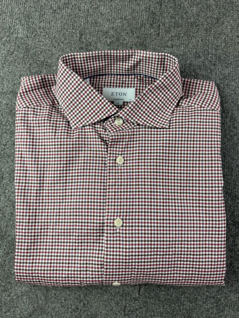 Eton Contemporary Mens 100% Cotton Long Sleeve Dress Shirt Size 44-17.5